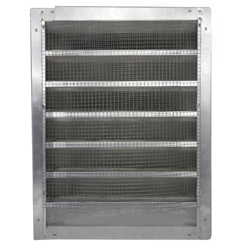Aluminum adjustable width louver - fixed height - 4" deep - flanged frame