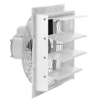 Fans come fully assembled with a fiberglass automatic shutter and frame with stainless steel hardware.