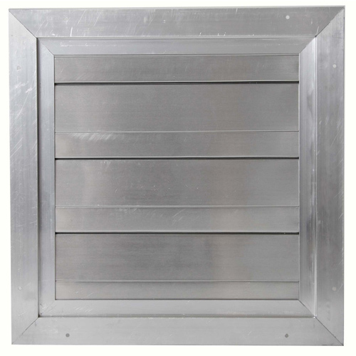 Aluminum frame and blades - 8"-50" - Flanged - Wall Supply (Intake)