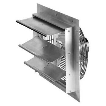 Fans have all aluminum improved leakage performance shutters.